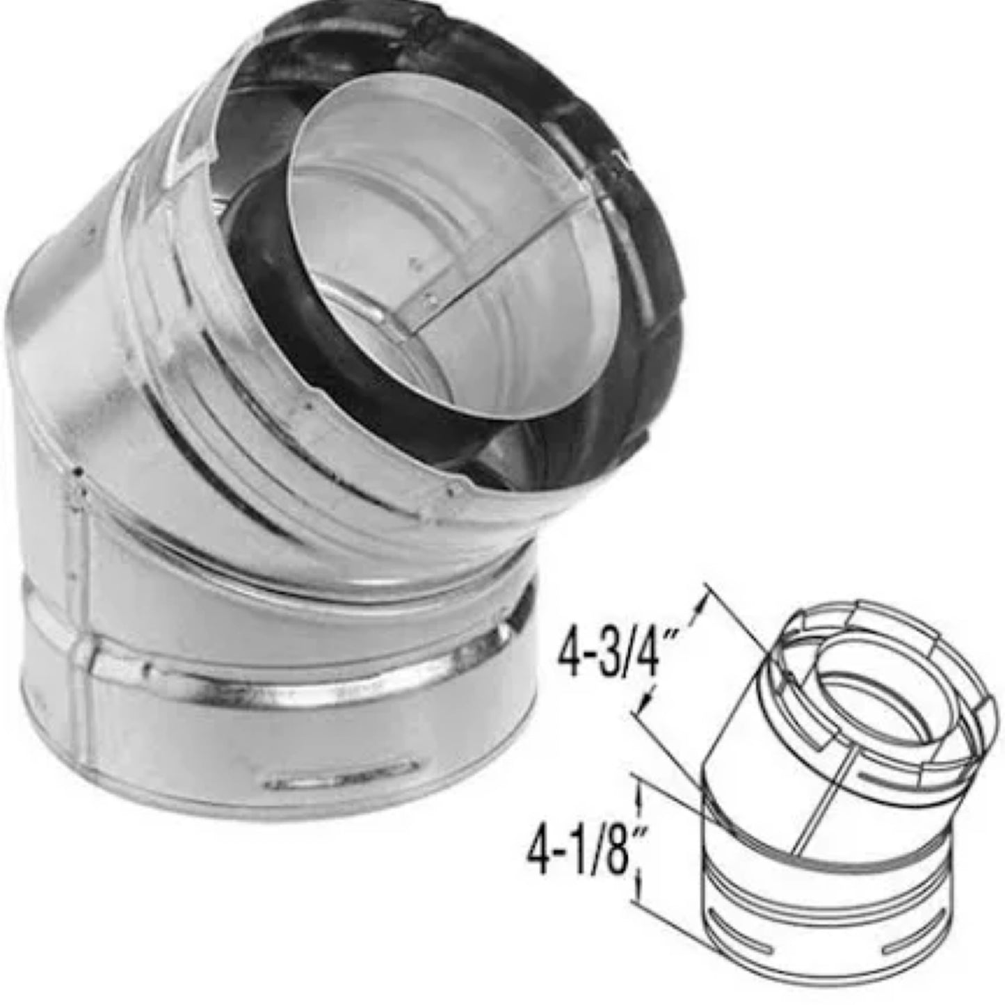 Direct Vent Pro 45 Degree Elbow - DVP - 5/8
