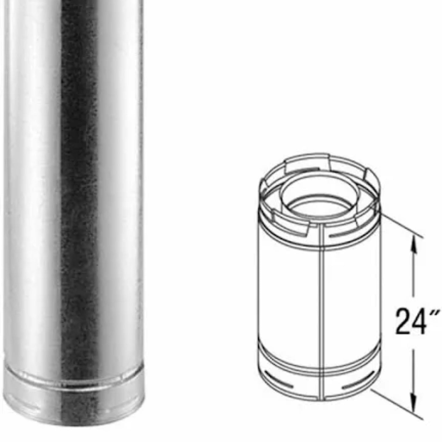 24” Rigid Pipe - 4 x 6 5/8